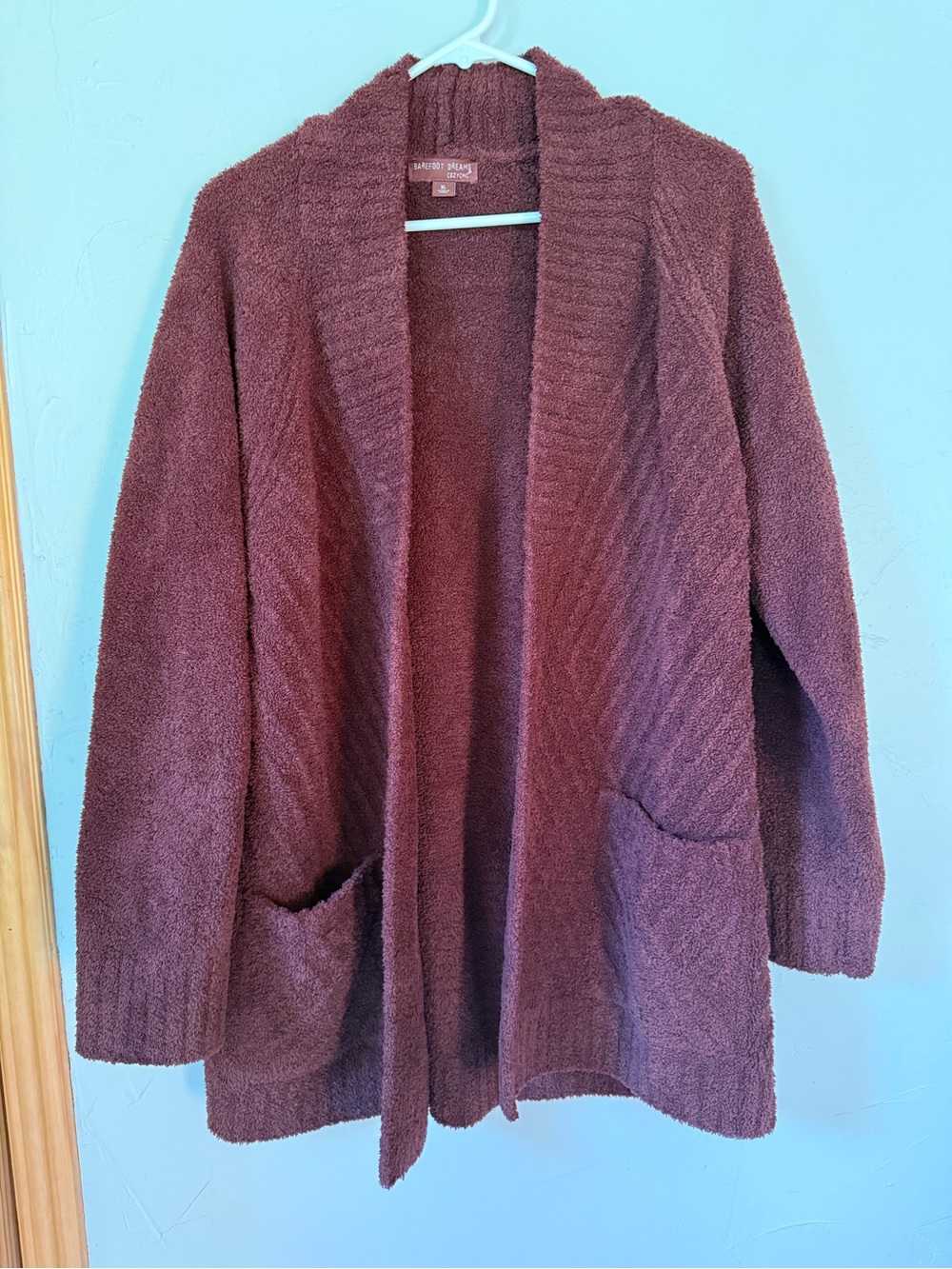 Barefoot Dreams Cozychic Cardigan - Burgundy Plum